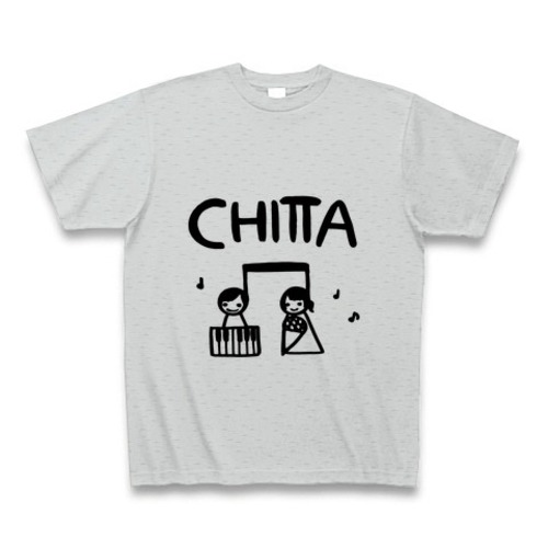 Tシャツ 「CHITTA オリジナルイラストデザイン カラー;グレー」
