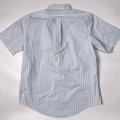 Brooks Brothers ブルックスブラザーズ NON-IRON ストライプ BD ボタンダウン オックスフォード 半袖シャツ L/水色系 メンズ