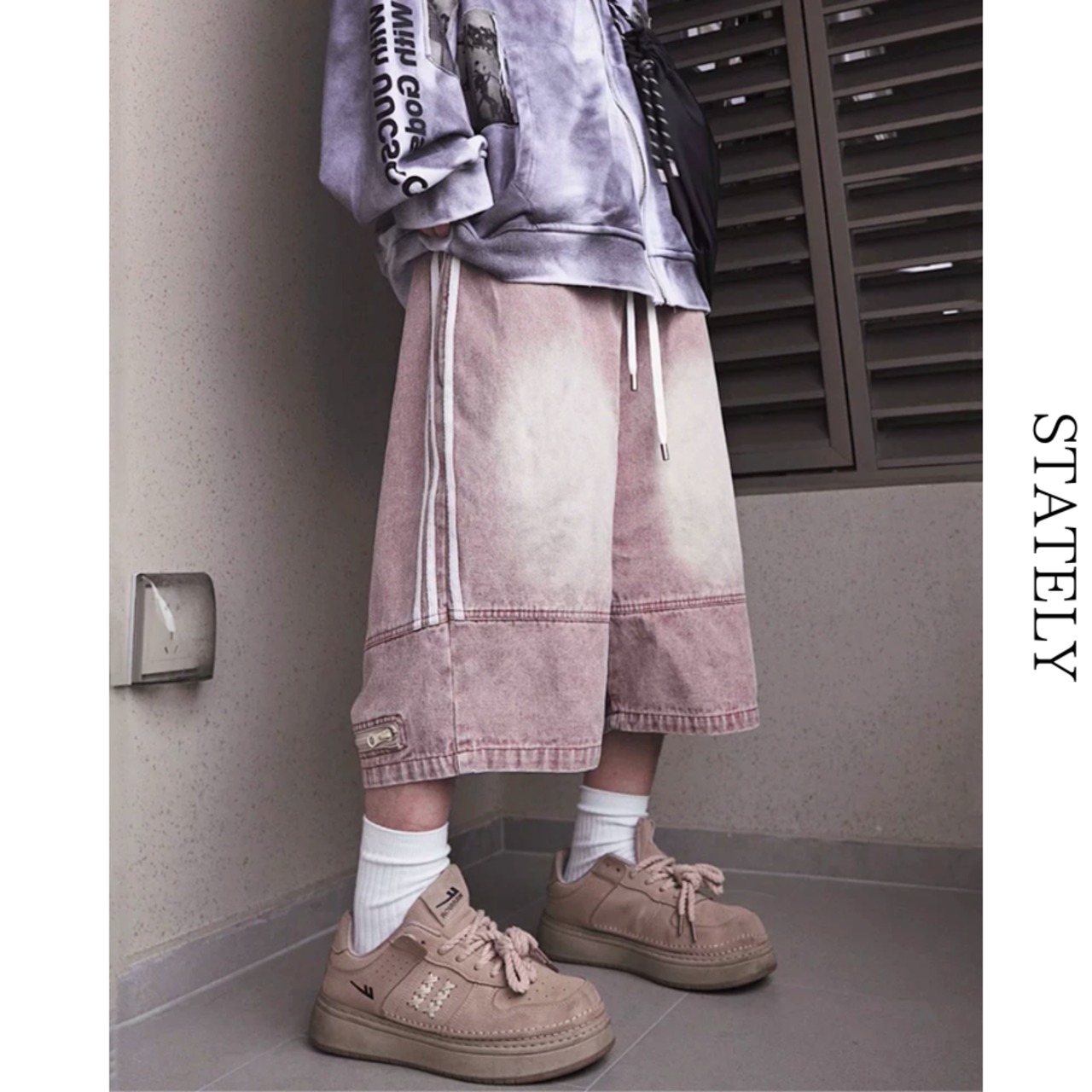 Stone Wash Wide ハーフ デニム/2color_B42・画像15