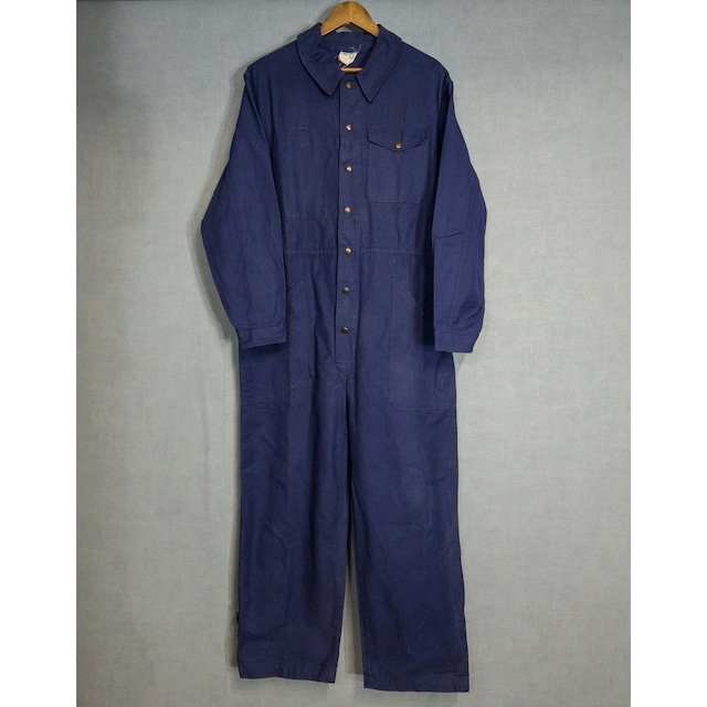 【1950s】"French Army" Blue Cotton Twill Mechanic Jump Suits, Good Condition!!