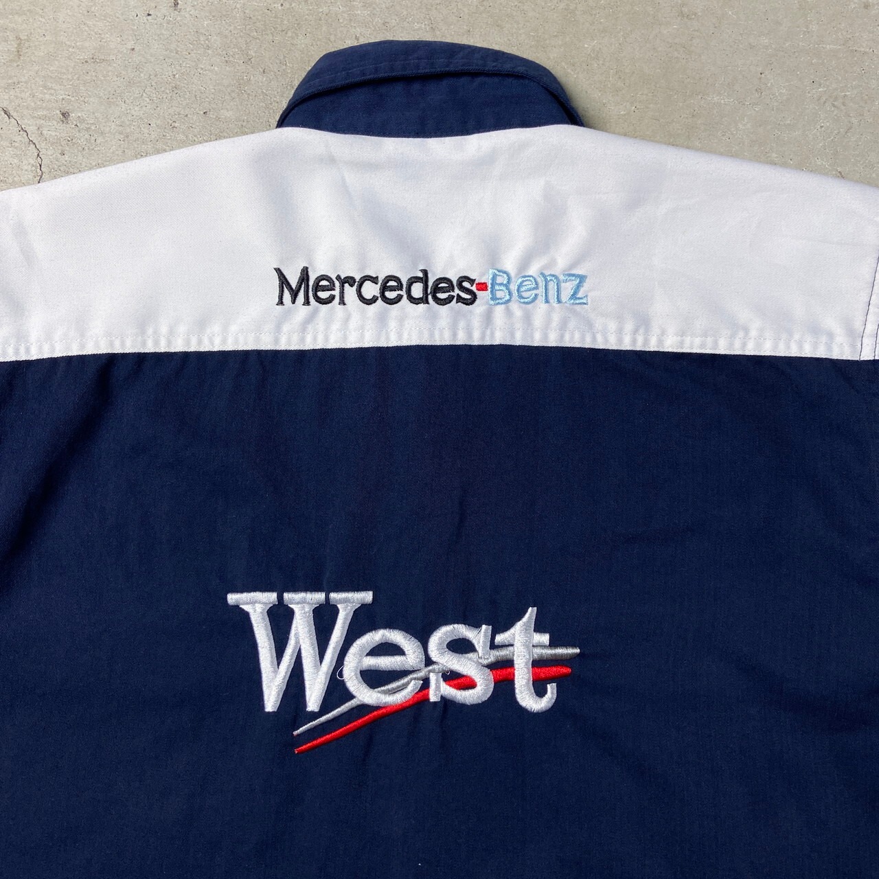 メルセデスベンツ Mercedes-Benz 企業ロゴ 刺繍 半袖 レーシングシャツ 