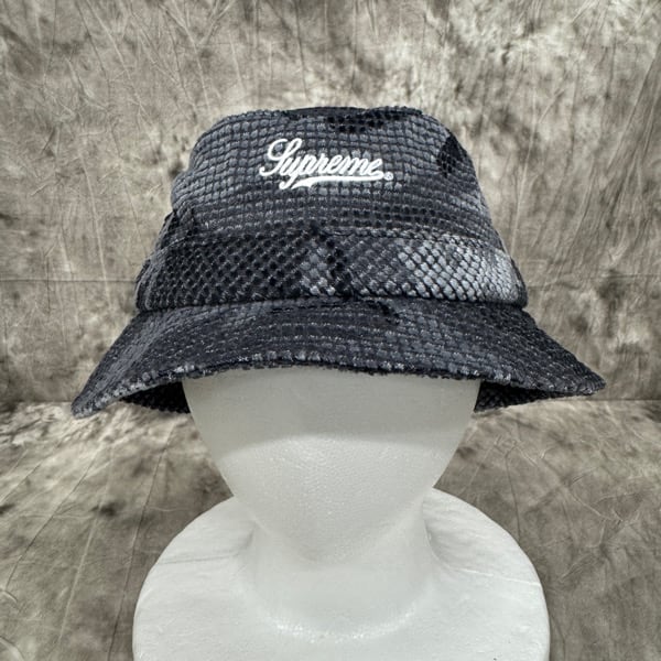 未使用】Supreme/シュプリーム【22AW】Camo Grid Velvet Crusher Hat