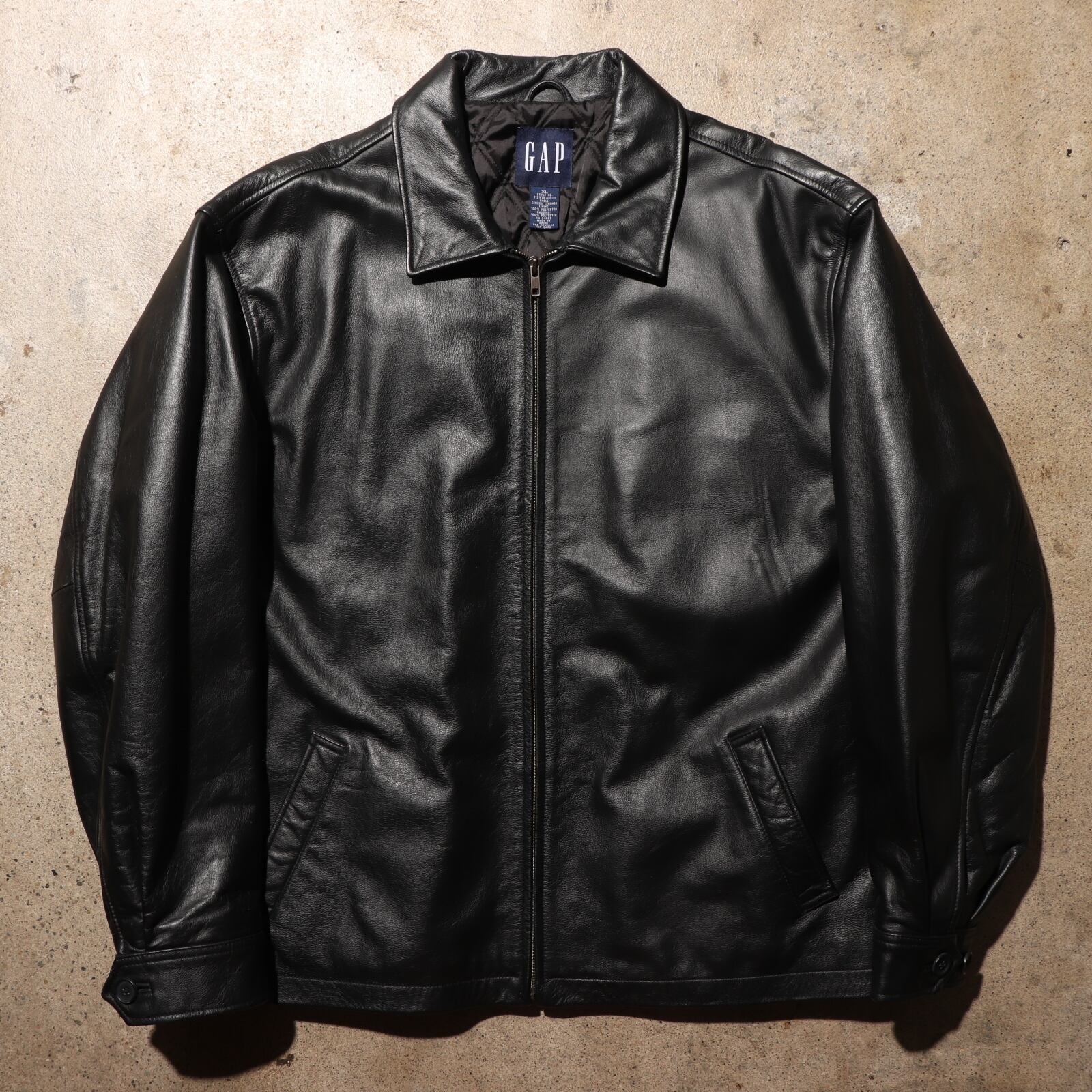極美品 XL OLD GAP レザージャケット オールドギャップ 黒 ブラック 