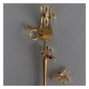 Metallic Ribbon Ring〈Gold〉