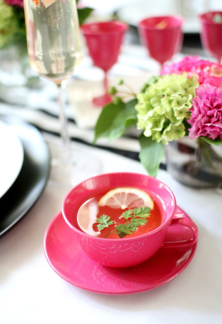 ティーカップ&ソーサーペア ローズレッド SHAKU-YAKU 【送料無料】