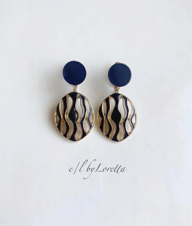 No.1(Navy) - pierce/earring  [cc]