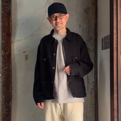 ATOZ / アトズ　 UCM Jacket 起毛リネン BLACK