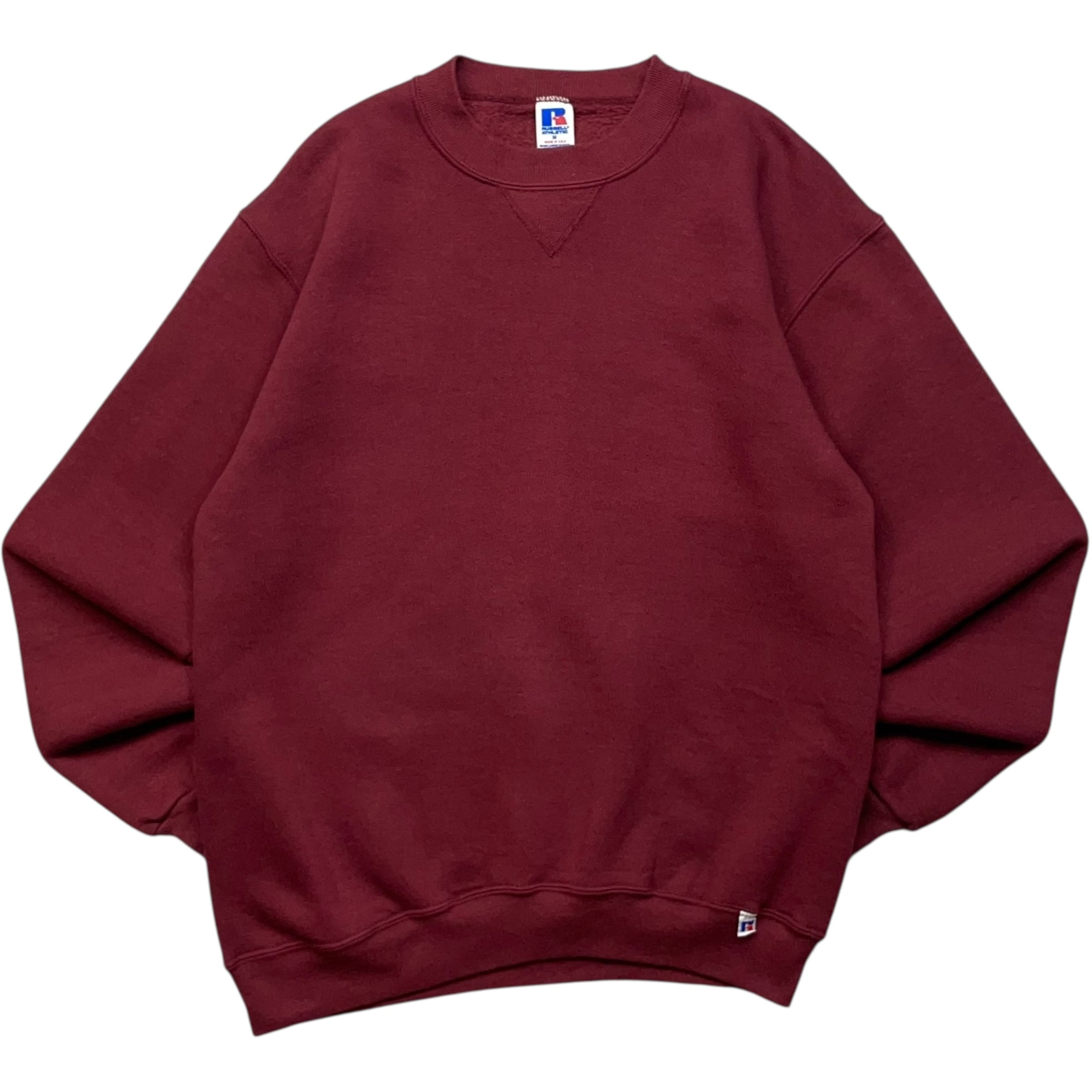 《M》 russell athletic ラッセルアスレチック スウェット 肉厚 バーガンディ USA製 90年代 vintage no.8872