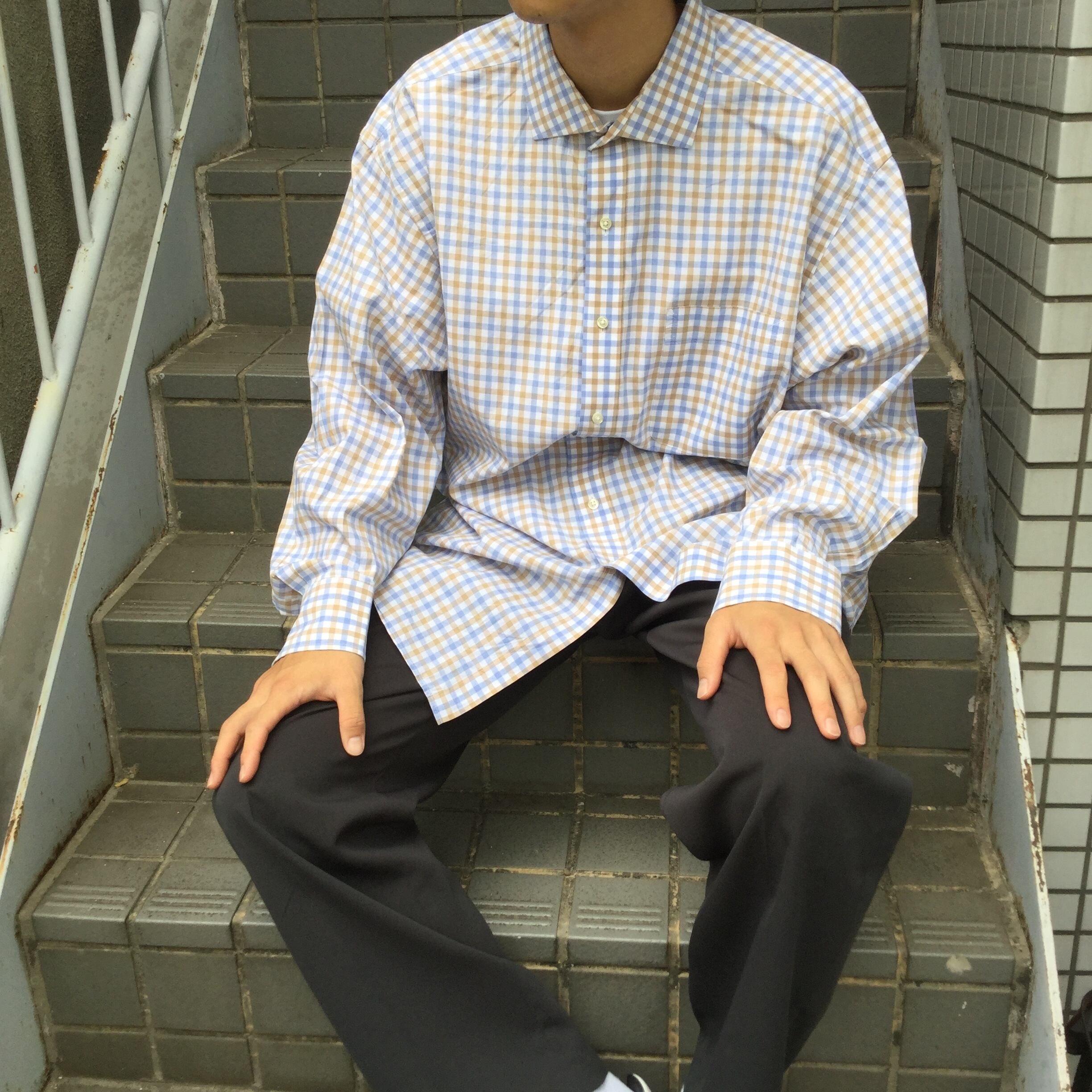 送料無料』Tommy Hilfiger トミー チェック柄長袖シャツ XL相当 