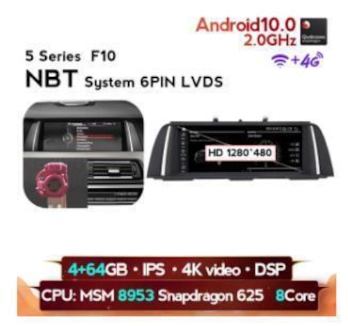 BMW 5 シリーズF10 F11 2011-2017 アンドロイドナビ MSM NBT 64G -YA-1106