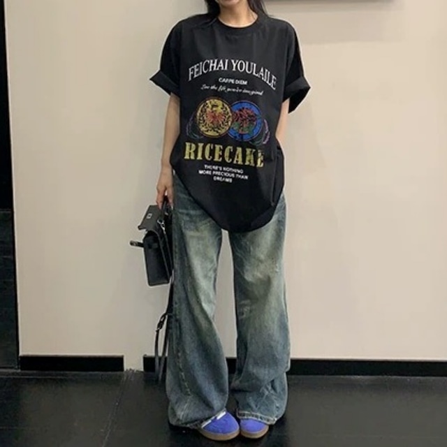 クラシックコインモチーフグラフィックTシャツ 2col R02443