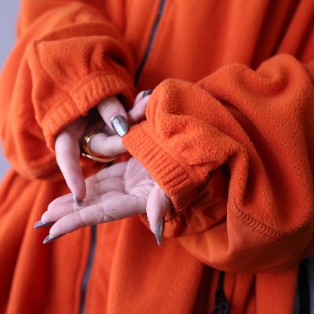 "KING SIZE "side taping design XXXL over silhouette fleece jacket