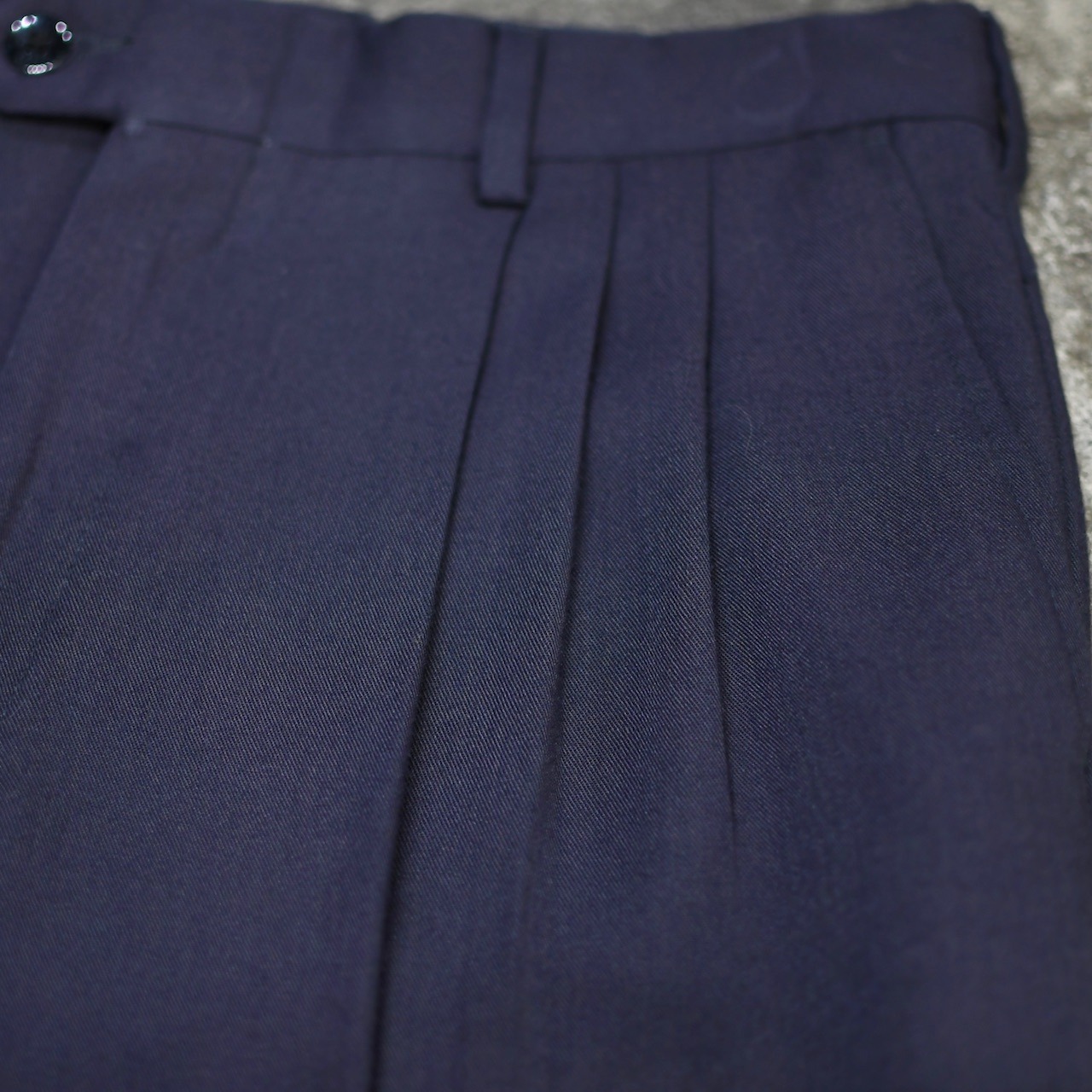 rayon blend 3tuck slacks faded navy