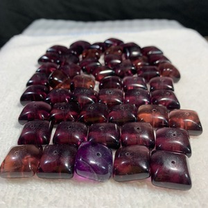 穴あき✩スクエアカット フローライト　50粒セット