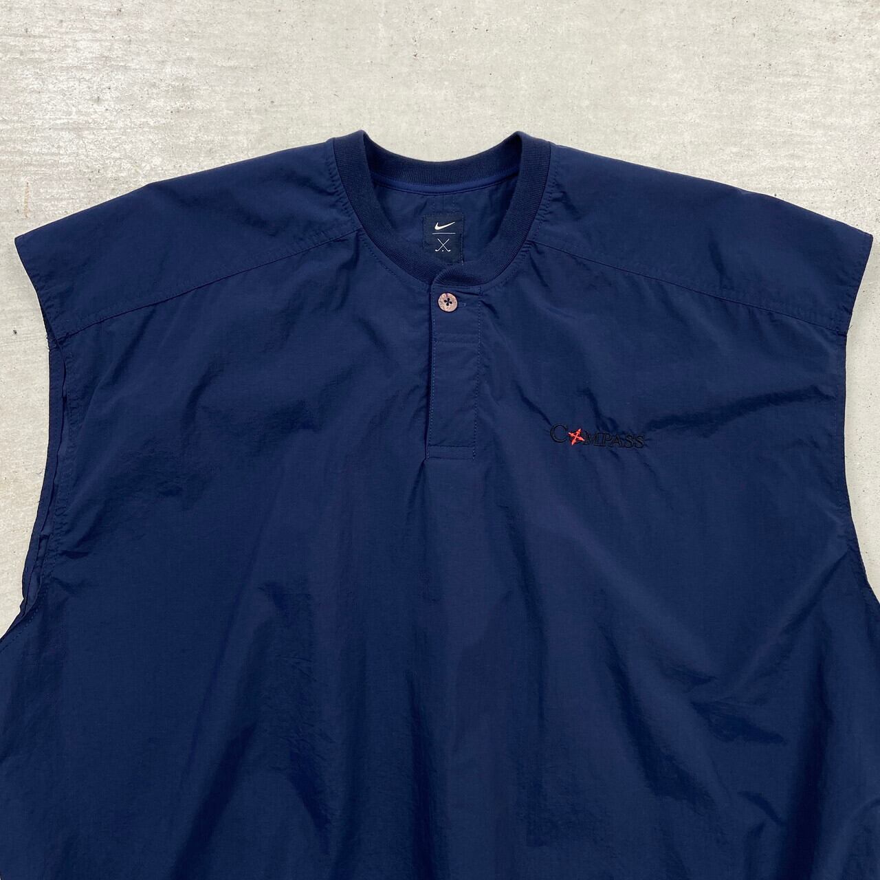00年代 NIKE GOLF ナイキ ゴルフ ナイロンベスト ウォームアッププル