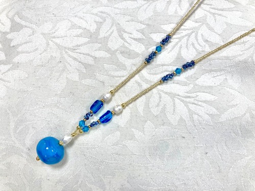 【ネックレス】水玉V字