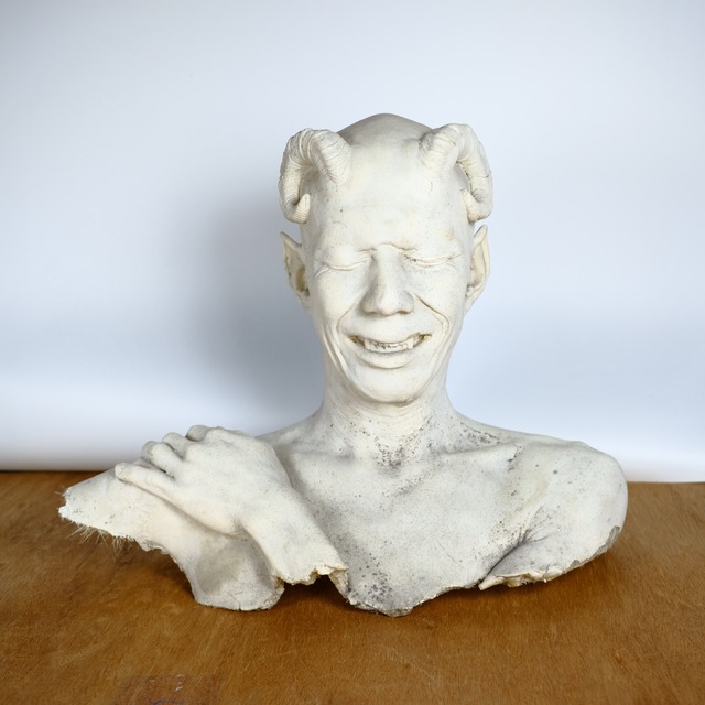 アンティーク ハンドメイド オブジェ 彫刻作品 顔 像 古道具 アート 