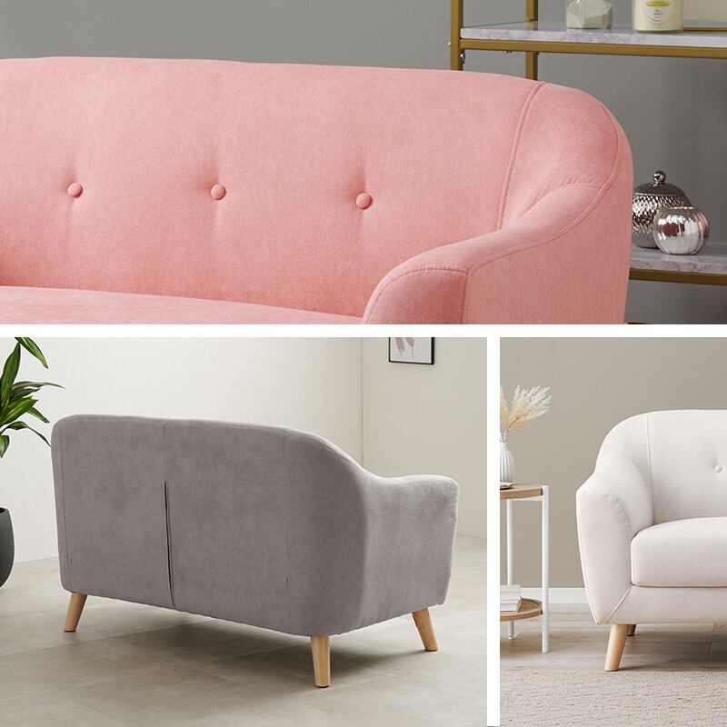 コンパクトソファ シルエット 2P IW-CS-1009 ピンク[2155] コンパクトソファ・シルエット 2人掛け CS-1009／カラー：ピンク