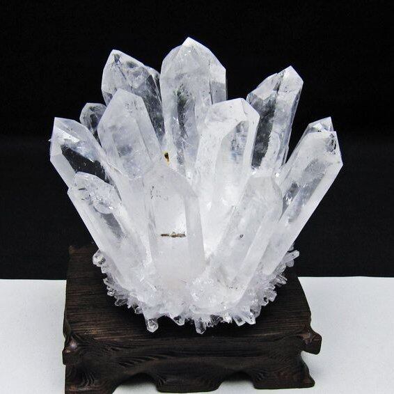 水晶 クラスター 水晶 原石 台座付属 一点物 おまかせ便 182-8582