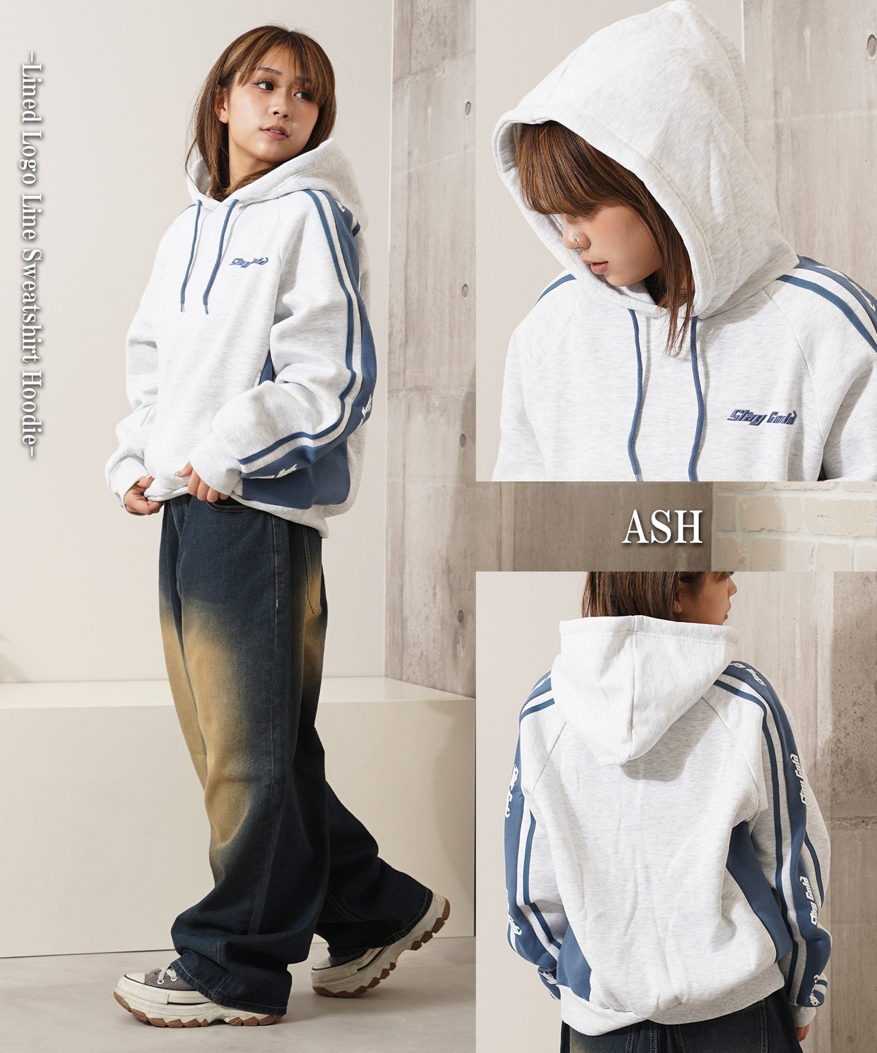 ◆ロゴライン スウェットパーカー◆SG-24004EF