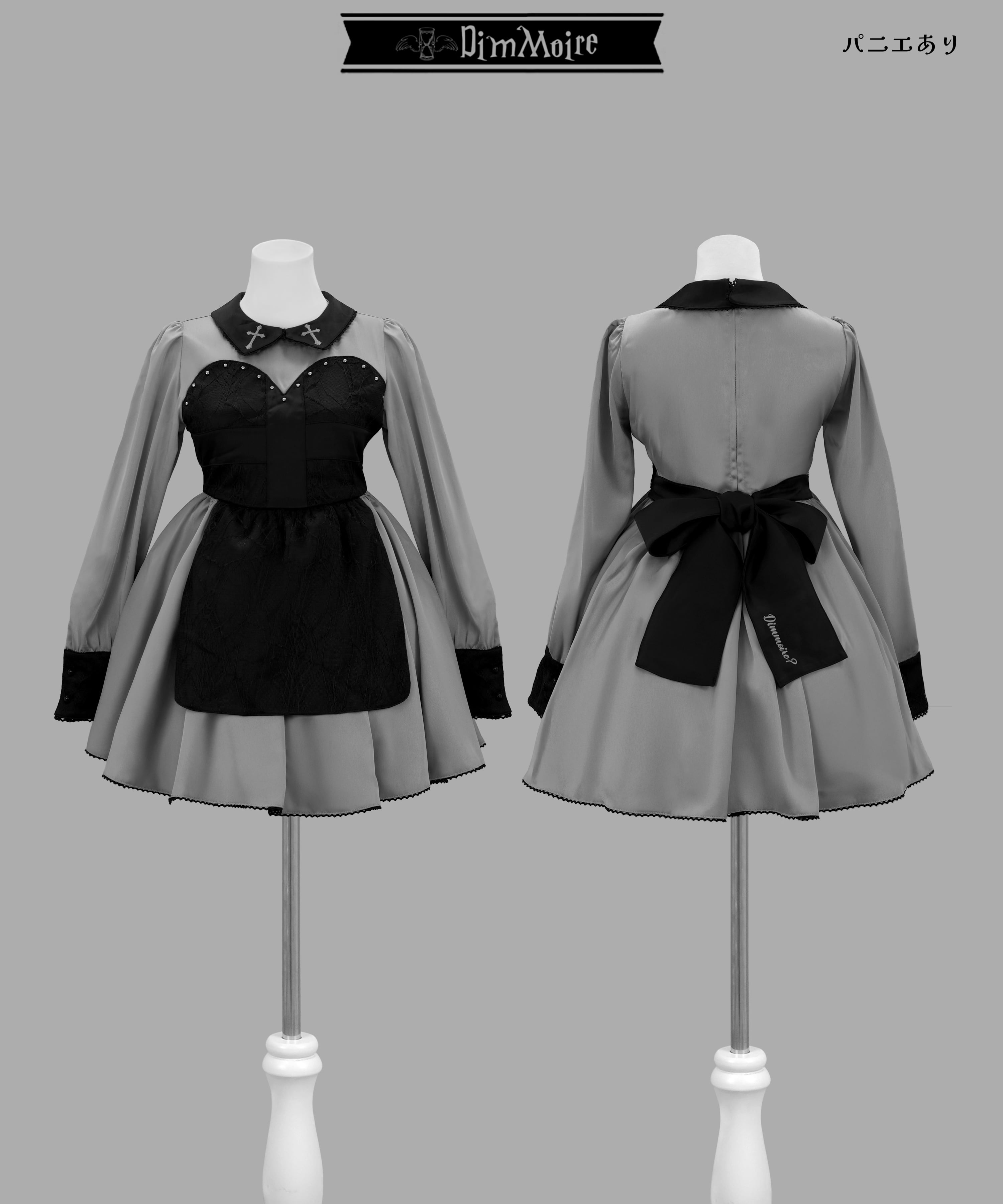 DimMoire ゴーストメイド十字ドレス　グレー ゴーストメイド十字ドレス【Gray】 | DimMoire