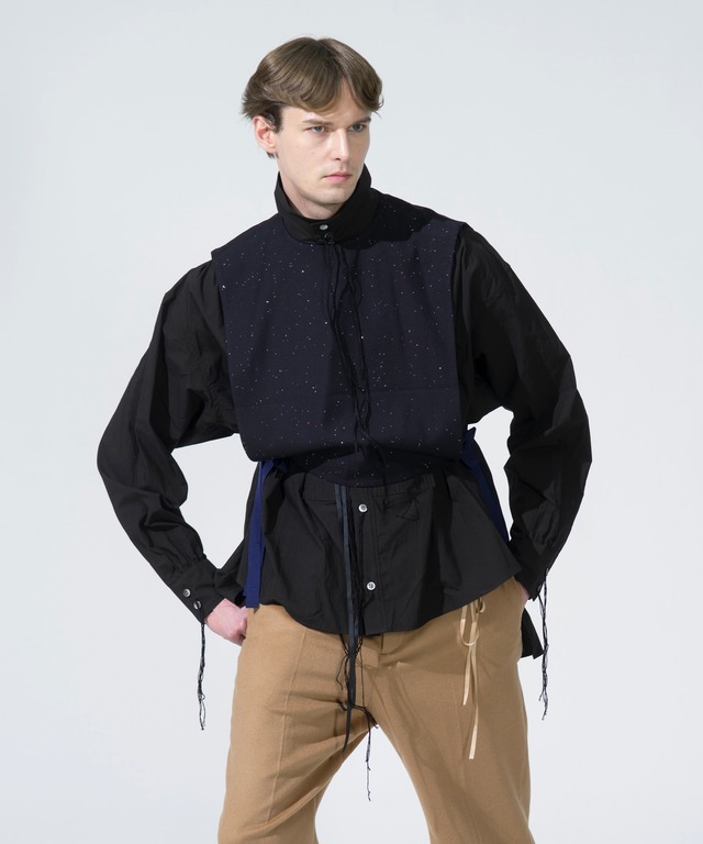 Midorikawa / MID26AW-SH01 PINTUCK SHIRT(BLACK)