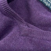 Polo by Ralph Lauren ラルフローレン Vネック ウール ニット セーター L/パープル メンズ