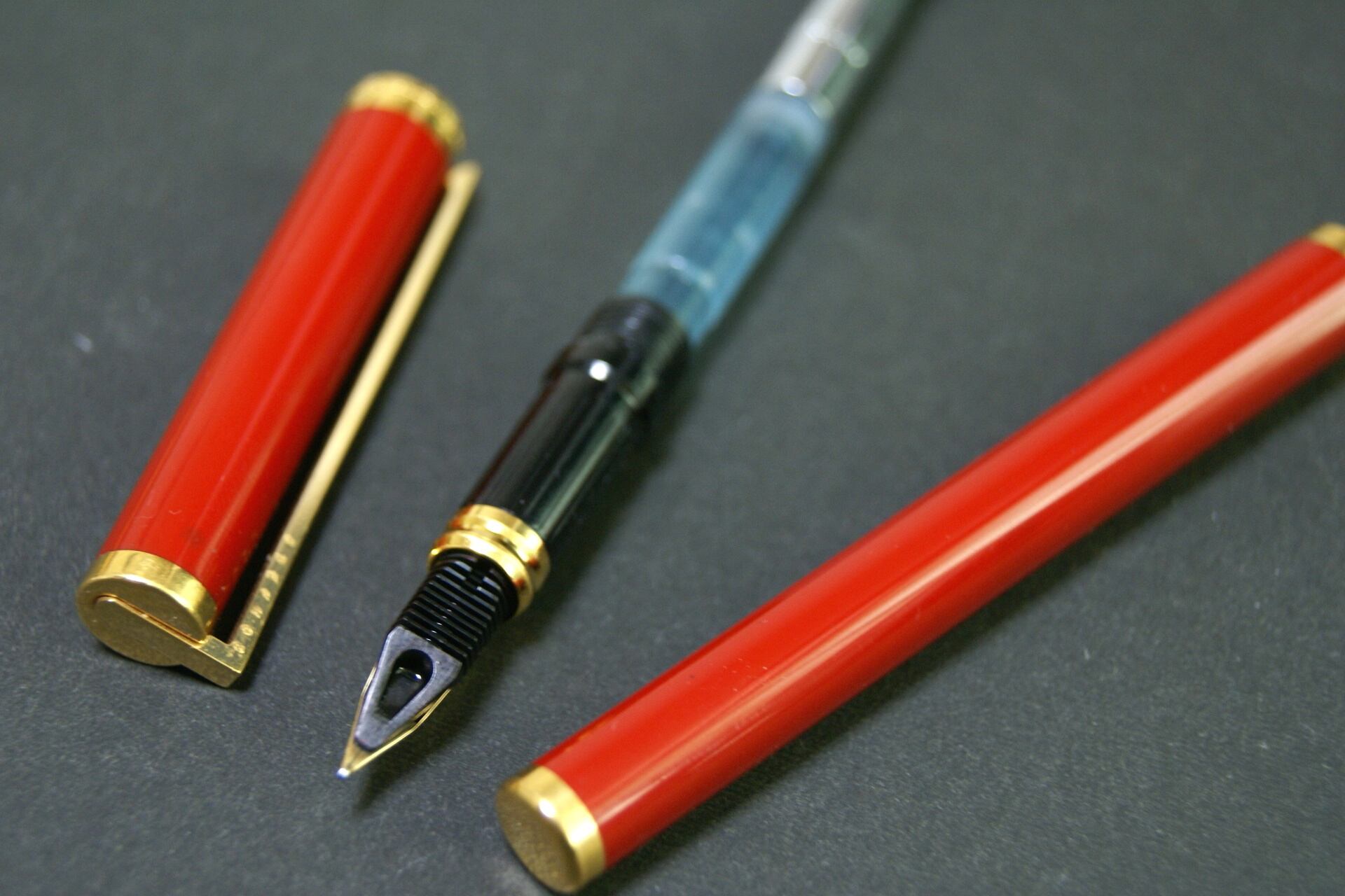 80s S.T. デュポン 純正漆赤 S.T. Dupont laque de chine （中字