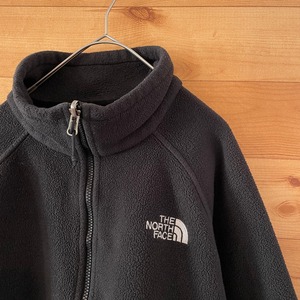 【THE NORTH FACE】フリースジャケット ブルゾン フルジップ 刺繍ロゴ バックロゴ US古着