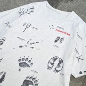 various animals foot print tee