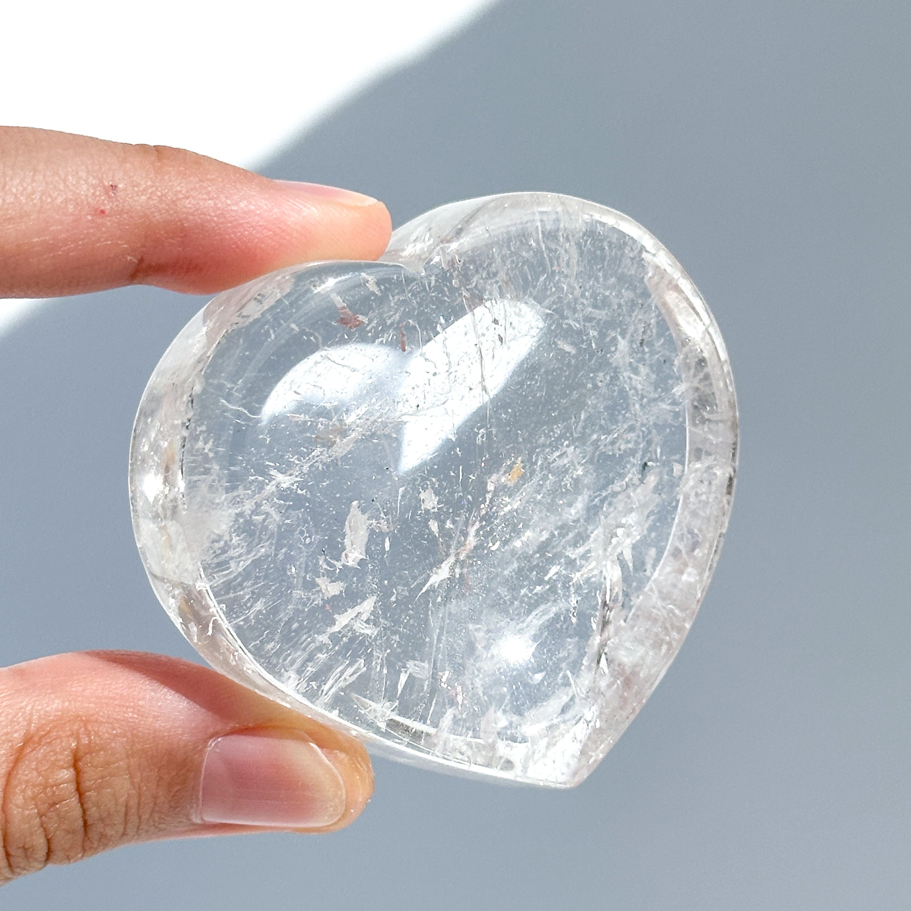 クリアクォーツハート型のうつわ 53◇ Clear Quartz ◇ 天然石・鉱物