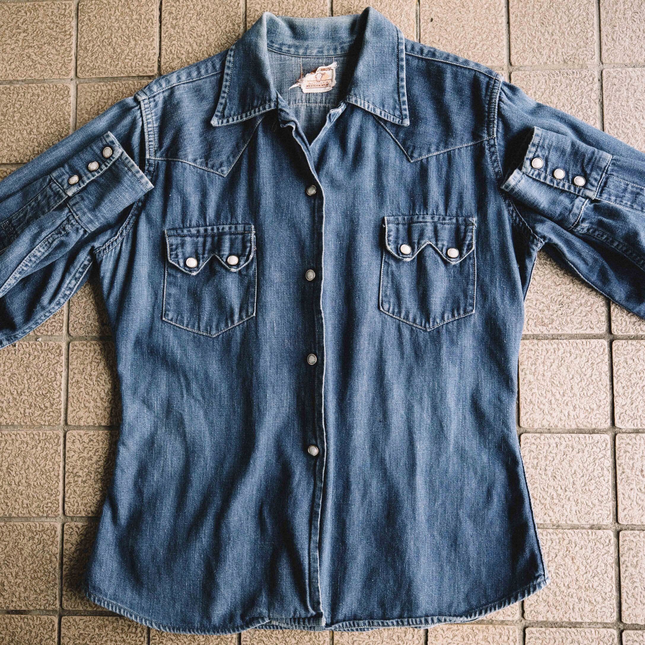 1950's LEVI'S ショートホーン デニムウエスタンシャツ【TA030302 