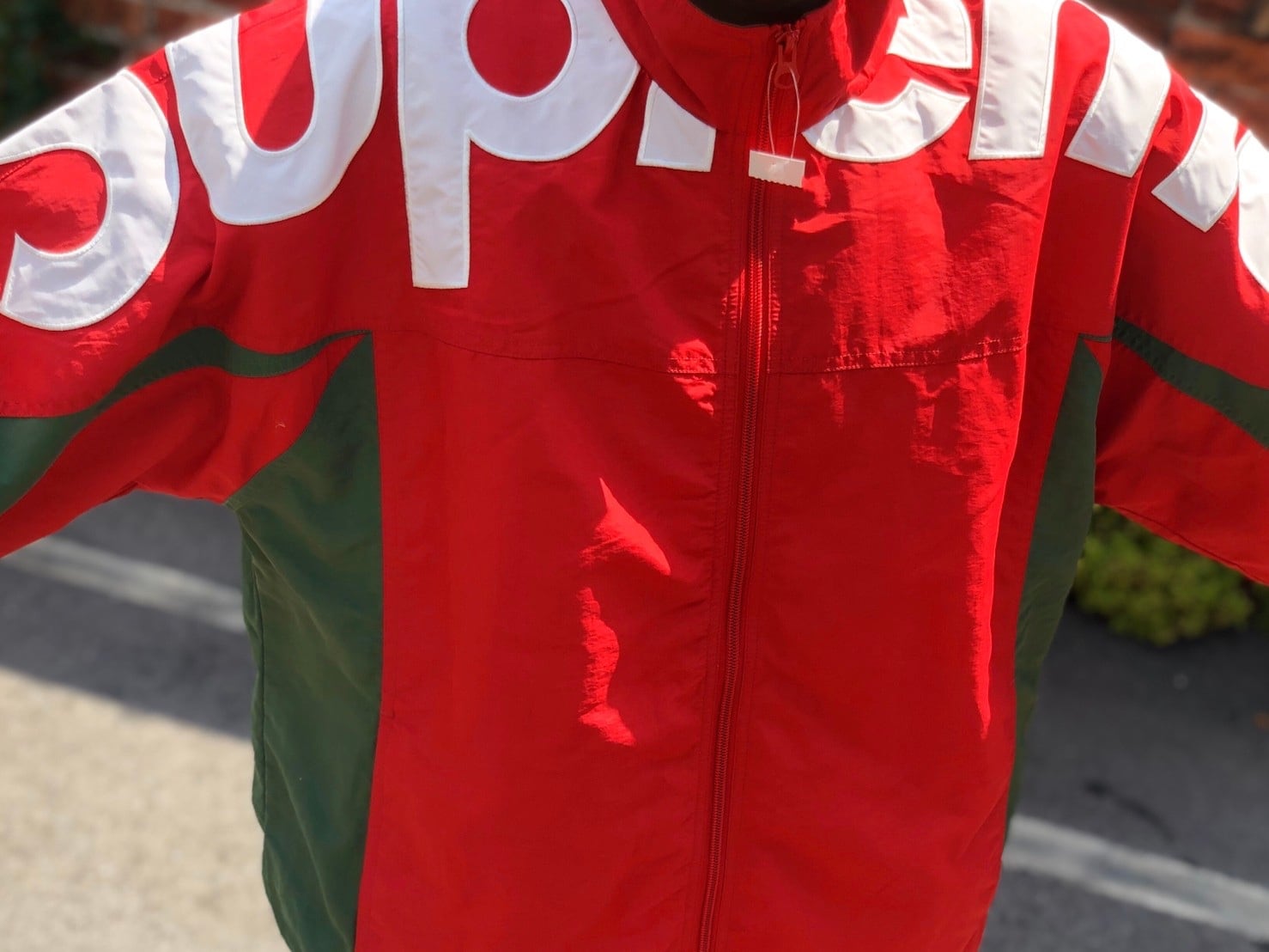 19AW Supreme SHOULDER LOGO TRACK JACKET RED LARGE 59093 | BRAND 