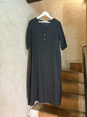 MODULA | WIDE LONG DRESS-charcoal