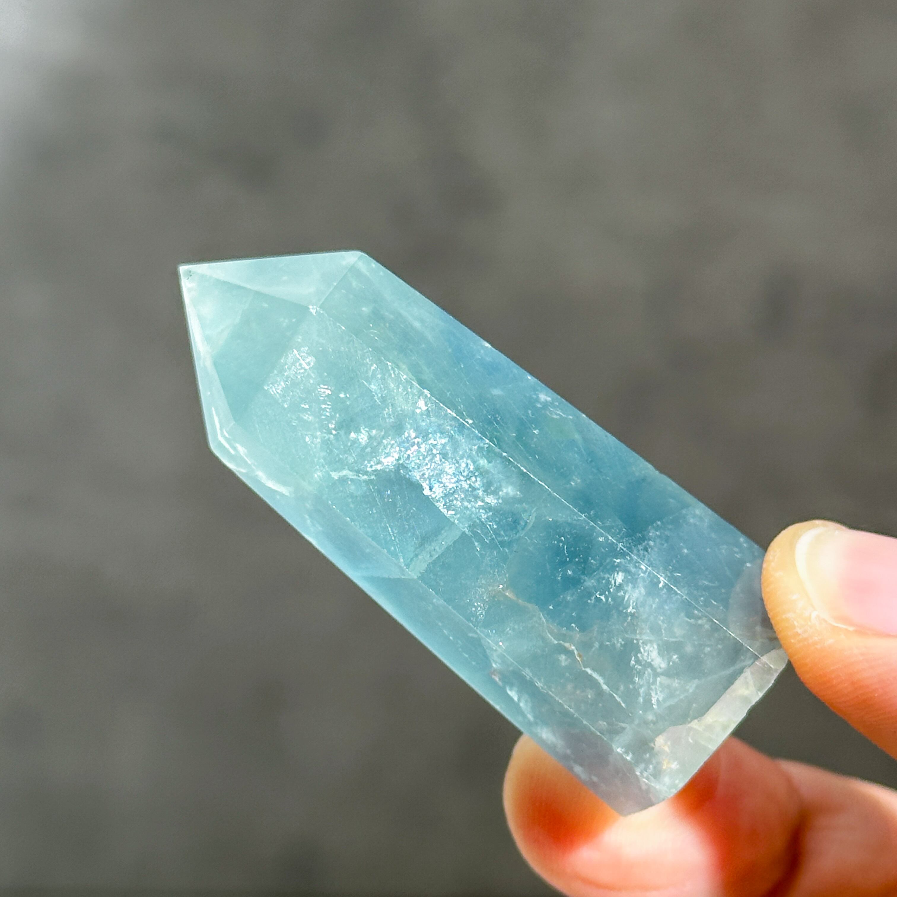 ブルー、グリーンフローライト タワー型31◇ Rainbow Fluorite
