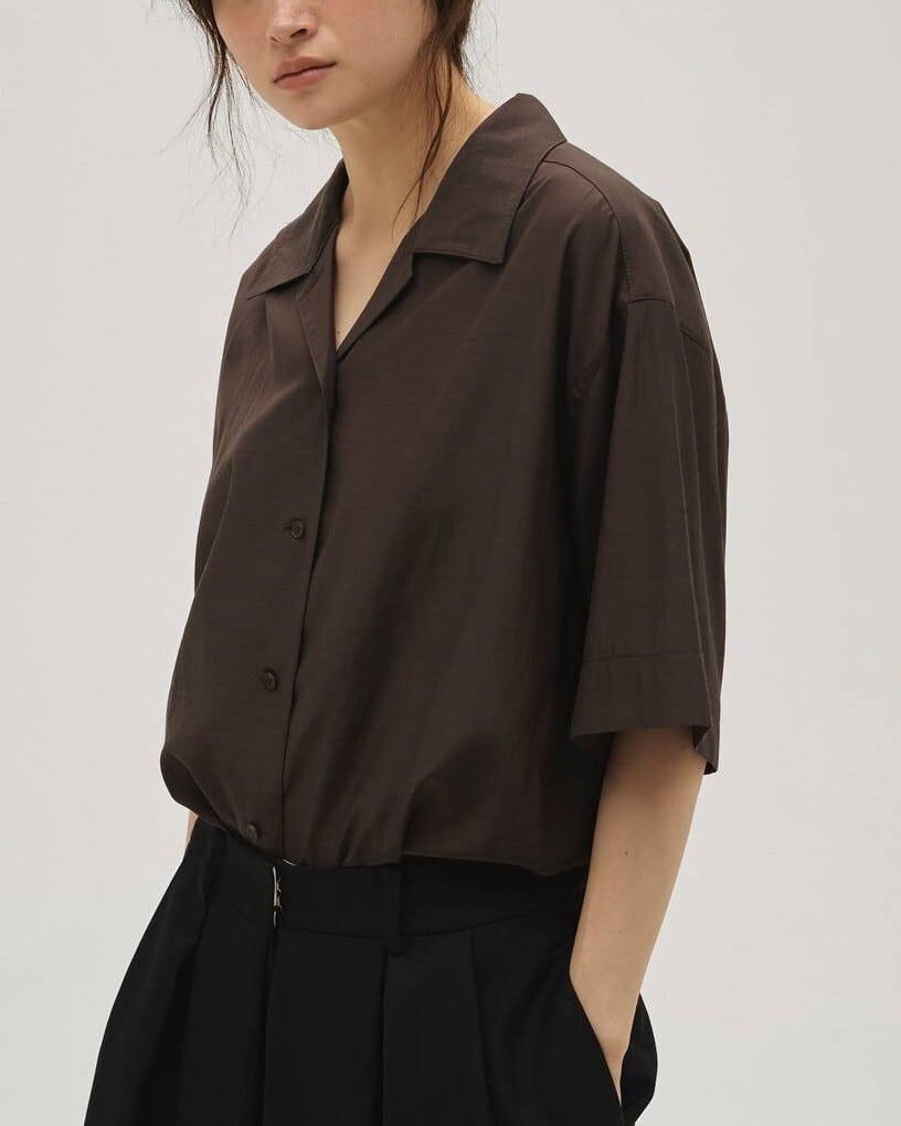 TODAYFUL(トゥデイフル) Silky Halfsleeve Shirts | サウスオレンジ