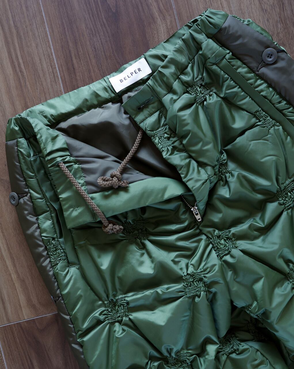 BELPER - QUILTING PANTS / KHAKI | momi