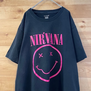 【wall of fame】Nirvana バンドTシャツ ニコちゃん ニルヴァーナ カートコバーン L USA古着 アメリカ古着