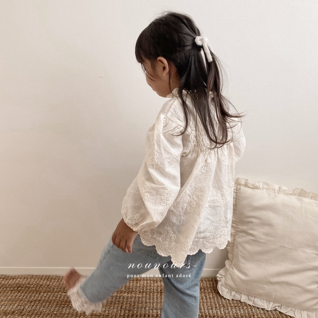 ( 即納 ) flower shirring blouse / milu select