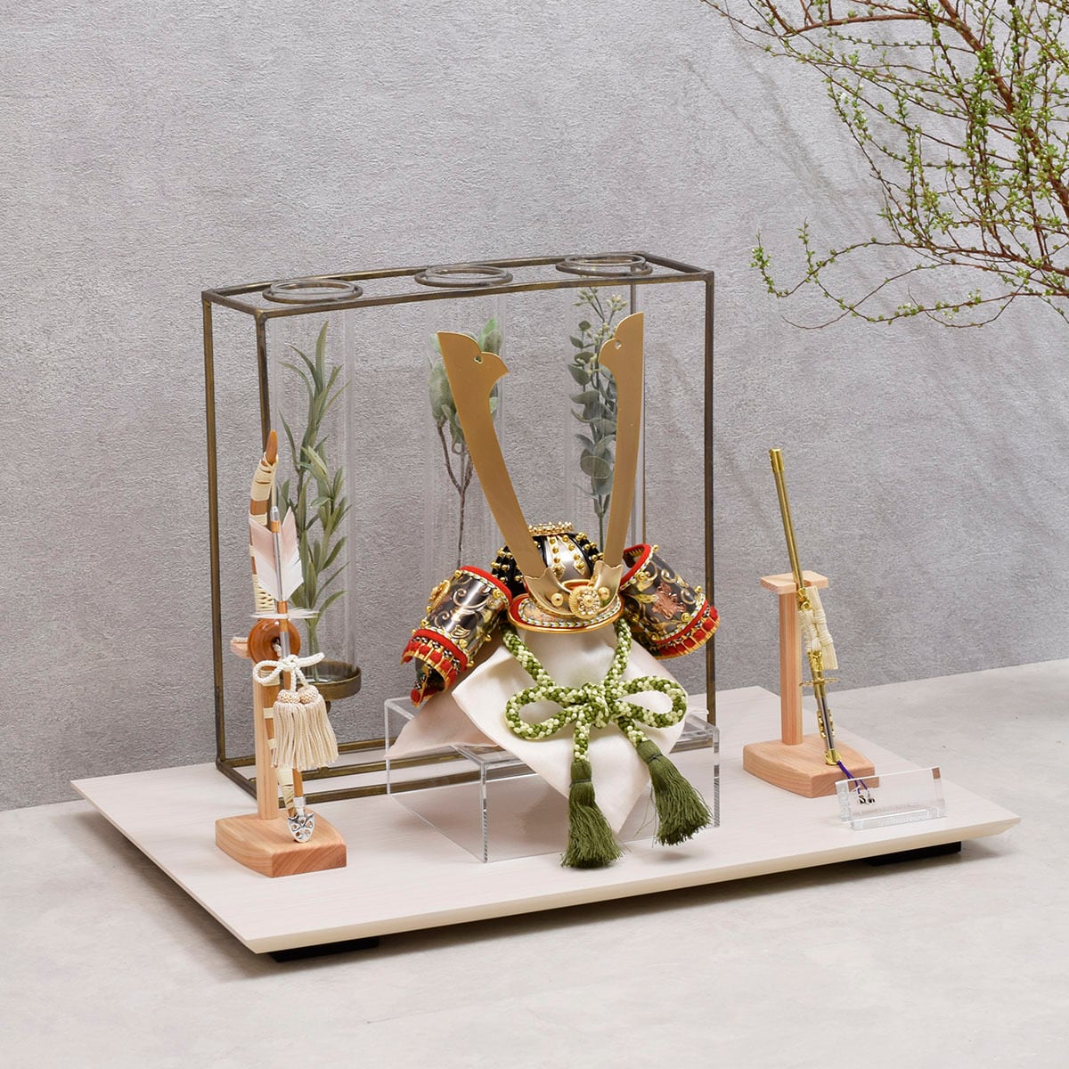 兜飾り【Gardenice 翠】ガーディナイス・Sui|おしゃれ|モダン|今どき|コンパクト|五月人形|端午の節句