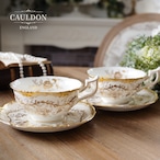 英国コウルドン 白磁と金彩が織りなす気品 キングスプレート カップ&ソーサー2客 thumbnail 1