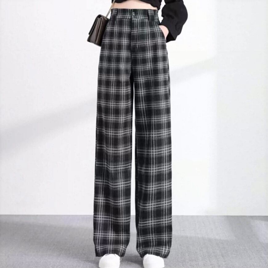 送料無料 秋は チェック柄 で オシャレ度up ワイドパンツ 柄パンツ ハイウエスト 美脚見え カジュアル 古着っぽ メンズライク Lamitte Deco トレンド 韓国ファッション ショップ Base店 送料無料 秋は チェック柄 で オシャレ度up ワイドパンツ 柄パンツ ハイウエスト 美脚見え カジュアル 古着っぽ メンズライク Lamitte Deco トレンド 韓国ファッション ショップ Base店