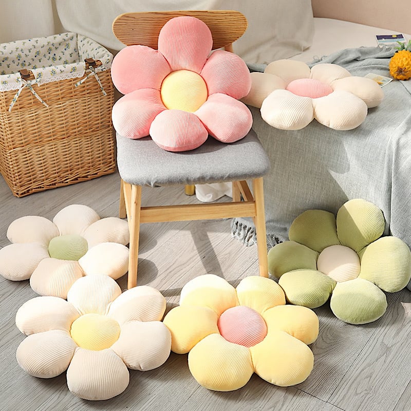 お花のある暮らし フラワー クッション デイジー インテリア 韓国っぽ インテリア おうち時間 リモート ふわふわ 可愛い 座布団 カラフル 枕 韓国雑貨 Lamitte Deco トレンド 韓国ファッション ショップ Base店