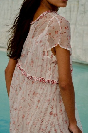 【受注】AHMEV EI MON ORGANZA TIER DRESS + SLIP AHM/SS26/028