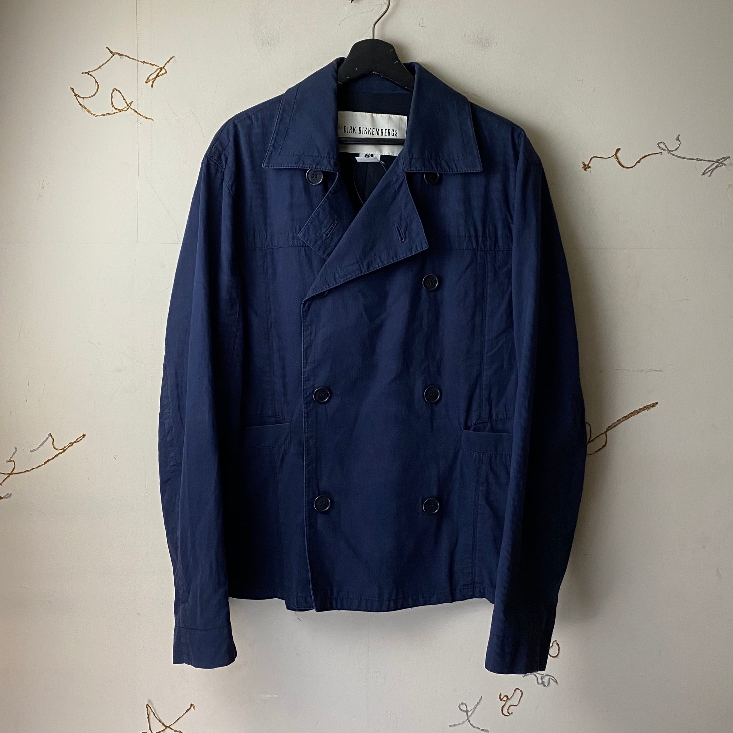 DIRK BIKKEMBERGS HOMMES navy color cotton double jacket | NOIR ONLINE