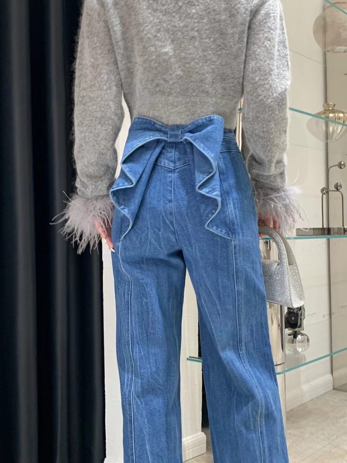 レディース パンツ ワイドパンツ ロング ワイド ストレート 裾ワイド 