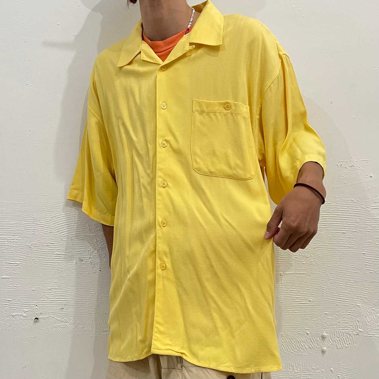 OPEN COLLAR SHIRTS YELLOW