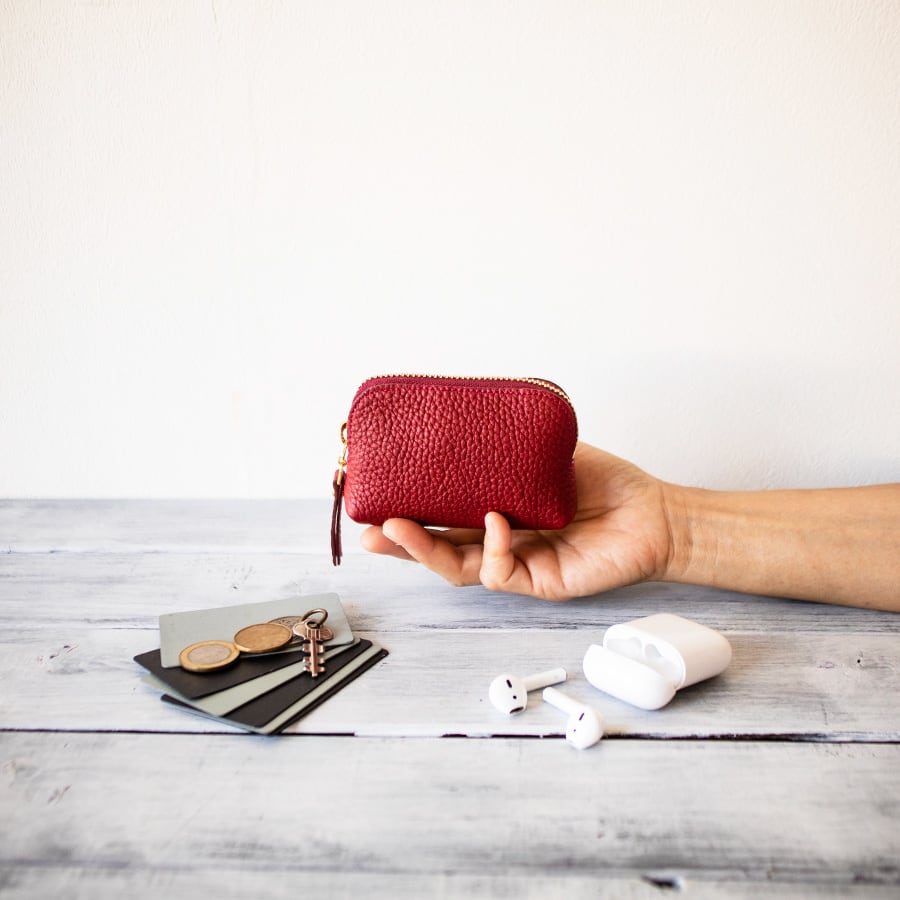 ミニポーチ 本革小物入れ 財布 カードケース コインケース 充電器