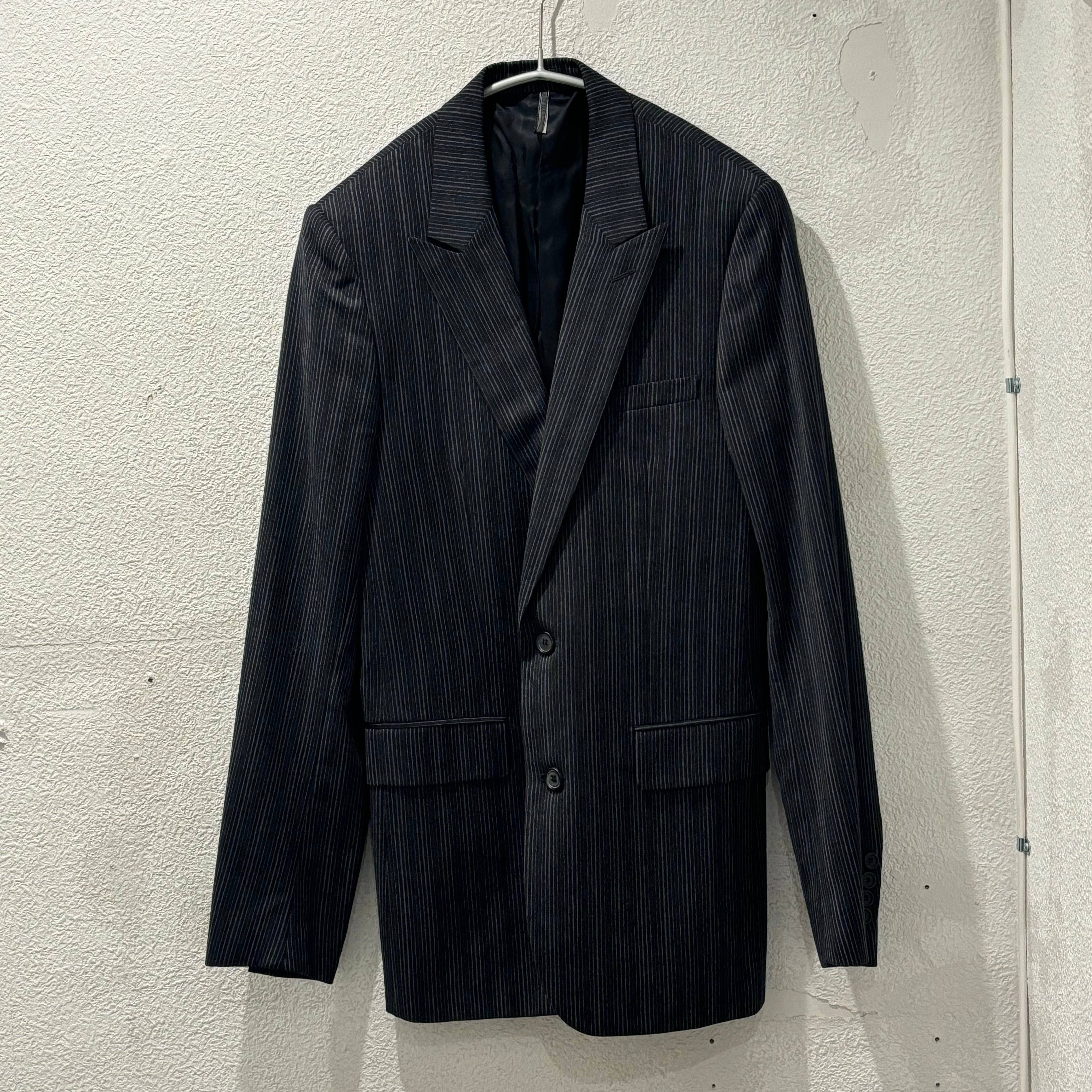 ISSEY MIYAKE MEN19AWノーカラーウールジャケット