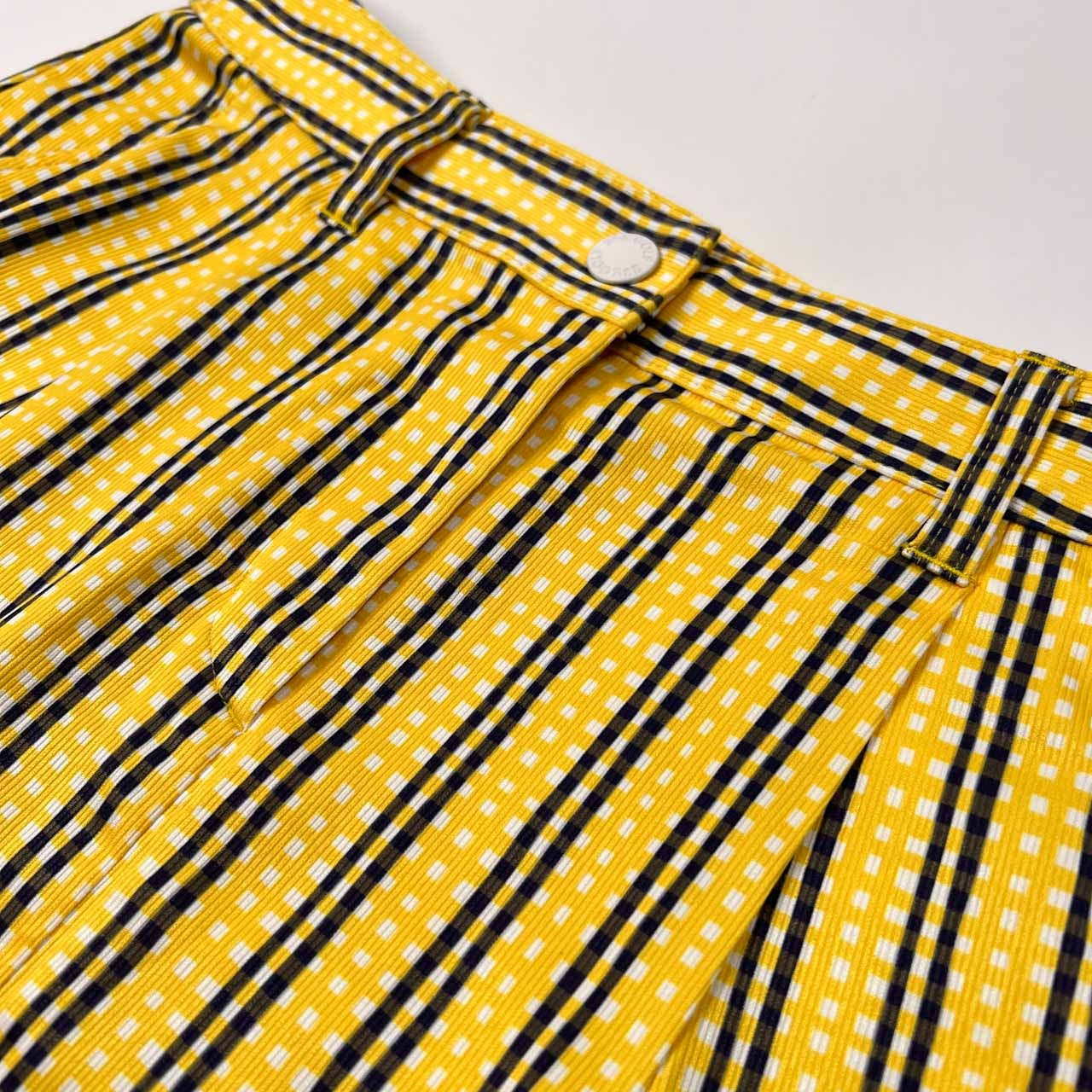 23区 GOLF ニジュウサンク ゴルフ ストライプ柄 ミニ スカート 58 /イエロー×ネイビー/レディース/オンワード樫山